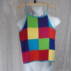 Color Block Yelllow Red Blue sweater Camisole